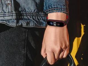 Sportowy pasek opaska Alogy do Xiaomi Mi Band 5 czarno-czerwony + 5x Folia Alogy - Akcesoria do smartwatchy - miniaturka - grafika 5