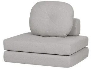 Sofa rozkładana jednoosobowa jasnoszara OLDEN - Sofy i kanapy - miniaturka - grafika 5