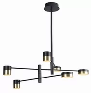 Lampy sufitowe - Maxlight LAMPA sufitowa PUMA P0405 loftowa OPRAWA tuby LED 42W 3000K metalowe czarne złote drewno P0405 - miniaturka - grafika 1