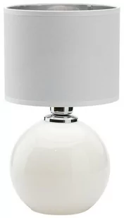 TK Lighting Lampa nocna do sypialni PALLA WHITE/SILVER śr. 36cm E27 biały srebrny TK5079 - Lampy stojące - miniaturka - grafika 1