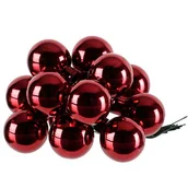 Bombki - Bombki szklane na drutach 2 cm połysk bordo 144 szt. - miniaturka - grafika 1