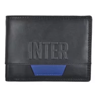 Portfele - Inter Portfel Skóra Nerazzuro z wytłoczonym logo, oficjalny produkt 153201, Czarny, 12,5x9,5x2 cm - miniaturka - grafika 1