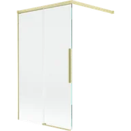 Parawany nawannowe - Mexen Rox parawan nawannowy 2-skrzydłowy rozsuwany 100 x 150 cm, transparent, złoty szczotkowany - 8C9-100-003-55-00 - miniaturka - grafika 1