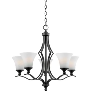 Quoizel Sarah QZS-SR5005IN-AM żyrandol 5x60W/E27 QZS-SR5005IN-AM - Lampy sufitowe - miniaturka - grafika 1