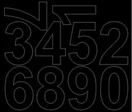 Pasmanteria - Cyfry samoprzylepne 8 cm czarny z połyskiem - miniaturka - grafika 1