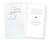 Kartki okolicznościowe i zaproszenia - Karnet PM-222 Chrzest niebieski) Nowa - miniaturka - grafika 1