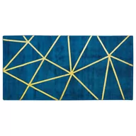Dywany - Beliani Dywan z wiskozy 80 x 150 cm niebieski HAVZA - miniaturka - grafika 1