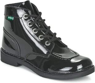 KICKERS BOTKI DZIECIĘCE CZARNE LAKIEROWANE 33 Ż5F - Botki damskie - miniaturka - grafika 1