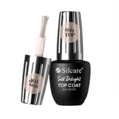 Lakiery do paznokci - Silcare Top Coat Silk Delight No Wipe top do lakierów hybrydowych 9ml - miniaturka - grafika 1