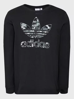 Koszulki sportowe męskie - adidas Longsleeve HR3527 Czarny Regular Fit - grafika 1