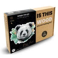 Puzzle - Puzzle WOOD YOU DO Puszysta panda (140 elementów) - miniaturka - grafika 1