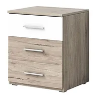 Szafki nocne - Szafka Nocna Beta 22 3S San Remo / Biały - miniaturka - grafika 1