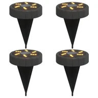 Lampy ogrodowe - Solarne lampki gruntowe, z kolcami, 4 szt., ciepłe białe - miniaturka - grafika 1