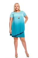 Sukienki - Sukienka FSU1001 TURKUSOWY ombre - Fokus - miniaturka - grafika 1