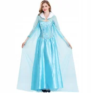 Stroje karnawałowe - PRZEBRANIE KOSTIUM ELSA FROZEN KRAINA LODU XL - miniaturka - grafika 1