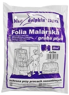 Folie i taśmy malarskie - Blue Dolphin Folia malarska gruba Plus 4x5 m 7931 - miniaturka - grafika 1