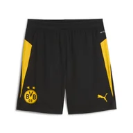 Spodnie sportowe męskie - Męskie szorty treningowe Borussia Dortmund PUMA Black Faster Yellow - miniaturka - grafika 1
