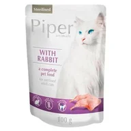 Mokra karma dla kotów - Piper Piper Kot Sterilised Królik saszetka 100g - miniaturka - grafika 1