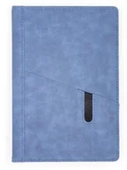 Notesy i bloczki - Notes Notatnik biurowy twardy w kratkę z kieszonką na telefon - O.NOTE Tokyo - 207 x 145 mm (A5) - niebieski - miniaturka - grafika 1
