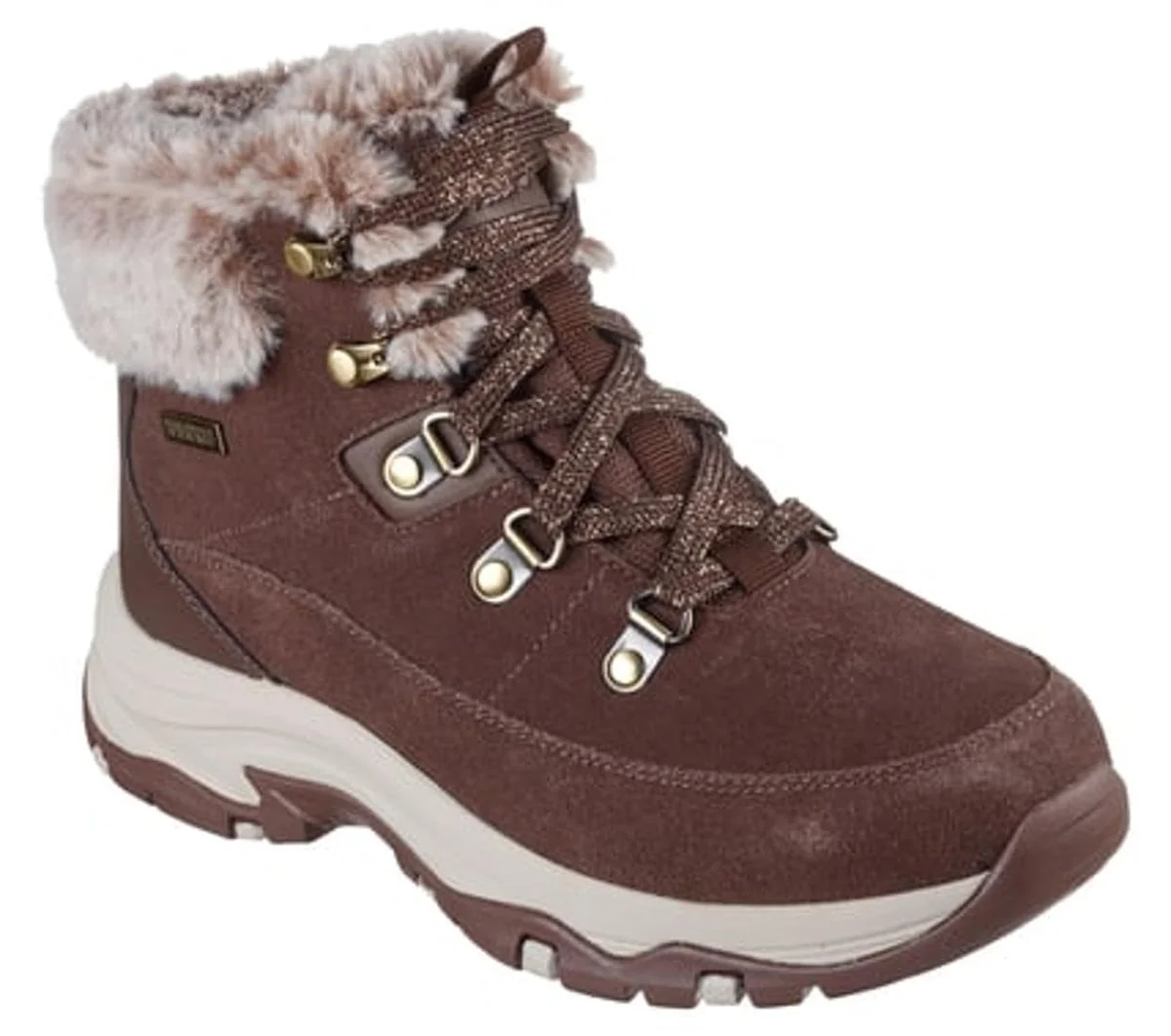 Skechers Damskie buty trekkingowe Trego Snow Worries, czekoladowe, 40 UK, Czekolada, 40 EU