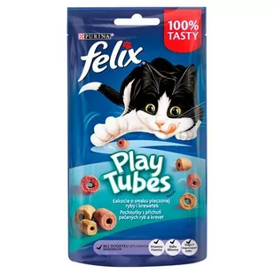 Felix Felix Play Tubes przysmak dla dorosłych kotów ryba krewetki 50g - Przysmaki dla kotów - miniaturka - grafika 1