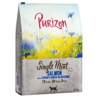 Sucha karma dla kotów - Purizon Single Meat, łosoś z kwiatami chabru - 2,5 kg - miniaturka - grafika 1