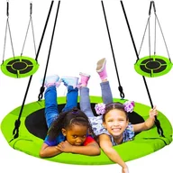 Place zabaw - Huśtawka Bocianie Gniazdo Ogrodowa dla Dzieci XXXL 120cm 150kg Duża Stelaż - miniaturka - grafika 1