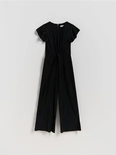 Reserved - Strukturalny kombinezon - czarny - Sukienki i spódniczki dla dziewczynek - miniaturka - grafika 1