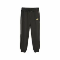 Spodnie sportowe damskie - Długie Spodnie Dresowe Puma Ess+ Minimal Gold Czarny - miniaturka - grafika 1