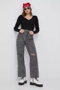 Spodnie damskie - Noisy May jeansy damskie high waist - grafika 1