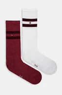 Skarpetki męskie - Tommy Hilfiger skarpetki 2-pack męskie kolor biały 701229841 - miniaturka - grafika 1