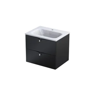 Szafka łazienkowa Oristo Siena 60 cm z umywalką Are czarny mat - Szafki łazienkowe - miniaturka - grafika 1