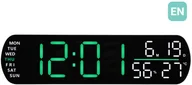 Zegary - JVD Zegar sieciowy LED SB5512.2 cyfry 5 cm, termometr, budzik, wersja angielska - miniaturka - grafika 1