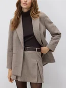 Marynarki i żakiety damskie - Reserved - Marynarka z wełną - beżowy - miniaturka - grafika 1