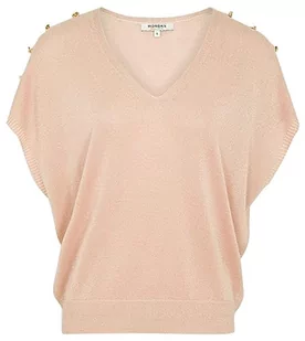 Morgan damski sweter z krótkim rękawem MCOTCHI jasnoróżowy TXS, Nude, XS - Swetry damskie - miniaturka - grafika 1