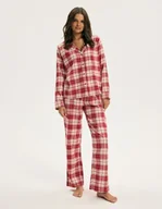 Piżamy damskie - Piżama damska długi rękaw Chrismis Esotiq czerwony L - miniaturka - grafika 1