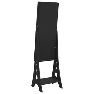 Szafka na biżuterię, z lustrem i LED, wolnostojąca, czarna Lumarko! - Szafki łazienkowe - miniaturka - grafika 7