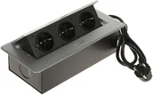 Listwy zasilające - LISTWA ZASILAJĄCA MEBLOWA FPS-3S/CABLE 3 GNIAZDA - miniaturka - grafika 1