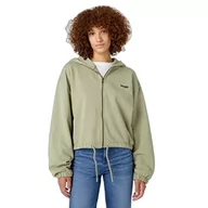 Bluzy damskie - Wrangler Damska bluza z kapturem, z zamkiem błyskawicznym, liście herbaty, rozm. XXL, Tea Leaf, XXL - miniaturka - grafika 1