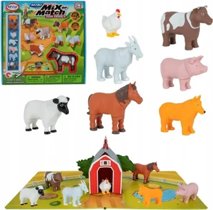 MALBLO MAGNETIC Zwierzęta z gospodarstwa KLOCKI MAGNETYCZNE ZESTAW + MATA - Klocki - miniaturka - grafika 1