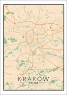 Plakaty - Plakat, Kraków mapa kolorowa, 21x29,7 cm - miniaturka - grafika 1