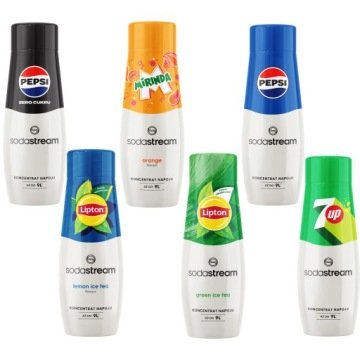 Zestaw 6 koncentratów syropów SodaStream 6 smaków.