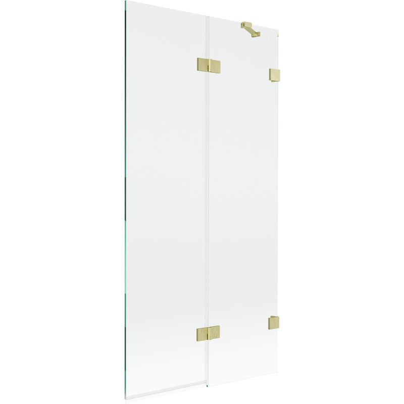 Mexen Lunar parawan nawannowy 2-skrzydłowy prawy 90 x 150 cm, transparent, złoty szczotkowany - 897-090-100-55-00-P