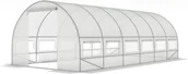 Szklarnie ogrodowe - ZARIA Tunel foliowy z oknami  ZARIA, biały, 6x3x2 m - miniaturka - grafika 1