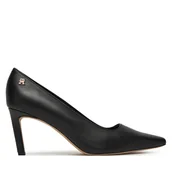 Czółenka - Szpilki Tommy Hilfiger Logo Pump Slanted Hl FW0FW08993 Czarny - miniaturka - grafika 1