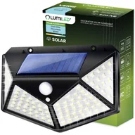 Lampy ogrodowe - Naświetlacz Solarny LED Halogen Lampa Ogrodowa 6500K IP65 Czujnik Ruchu i Zmierzchu VERIS LUMILED - miniaturka - grafika 1