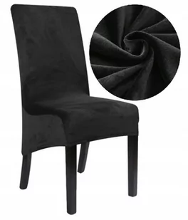 POKROWIEC na krzesło SKOŚNE XXL CZARNY WELUR - Pokrowce na meble POKROWIEC na krzesło SKOŚNE XXL CZARNY WELUR - Pokrowce na meble - miniaturka - grafika 1
