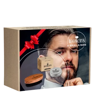 Zestaw prezentowy ROOMCAYS - wosk modelujący do brody i wąsów, kartacz - Zestawy kosmetyków męskich - miniaturka - grafika 1