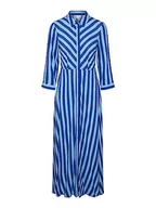 Sukienki - YAS Sukienka damska YASSAVANNA, Surf The Web/Stripes:alaskan Blue, XL - miniaturka - grafika 1