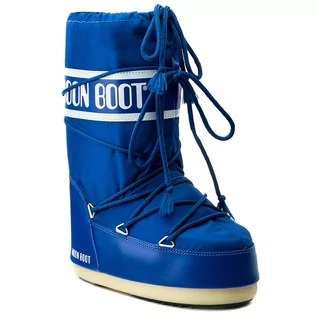 Buty dla dziewczynek - Śniegowce Moon Boot Nylon 14004400075 M Blu Elettrico - grafika 1